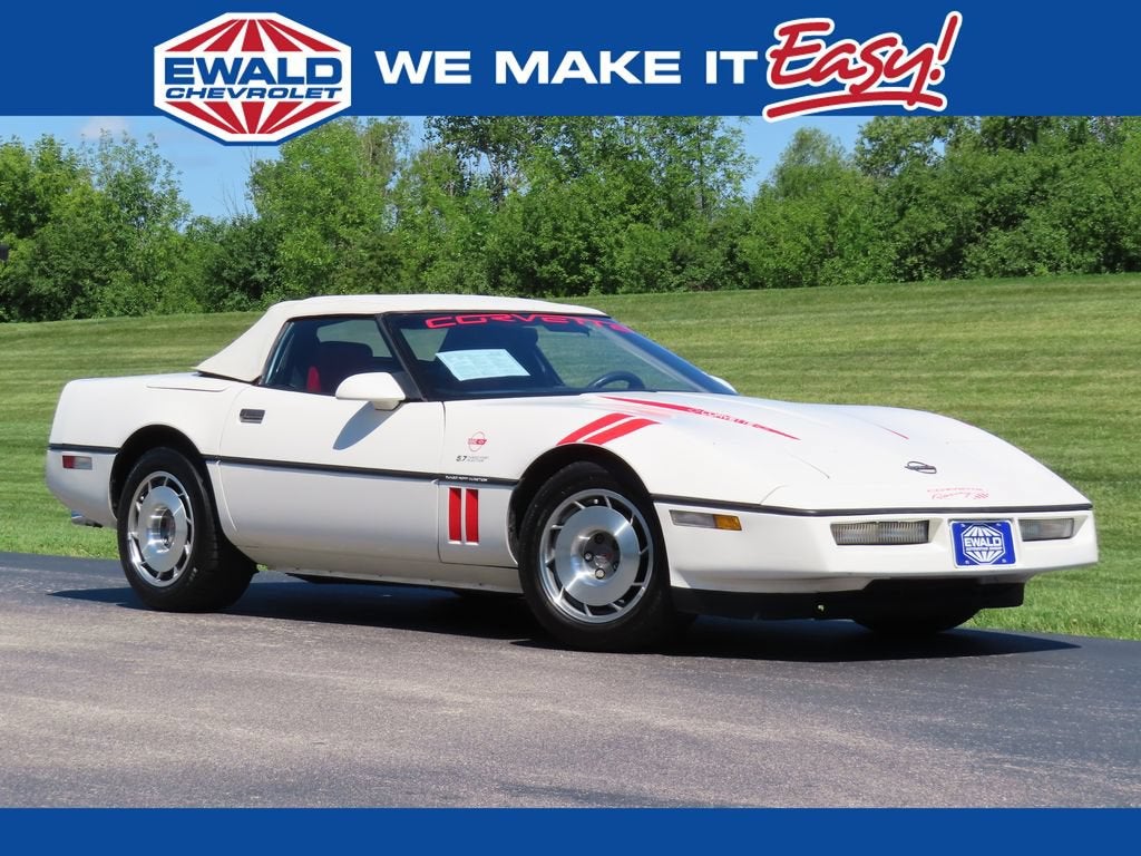 1987 Chevrolet Corvette NA in White — front three-quarter view