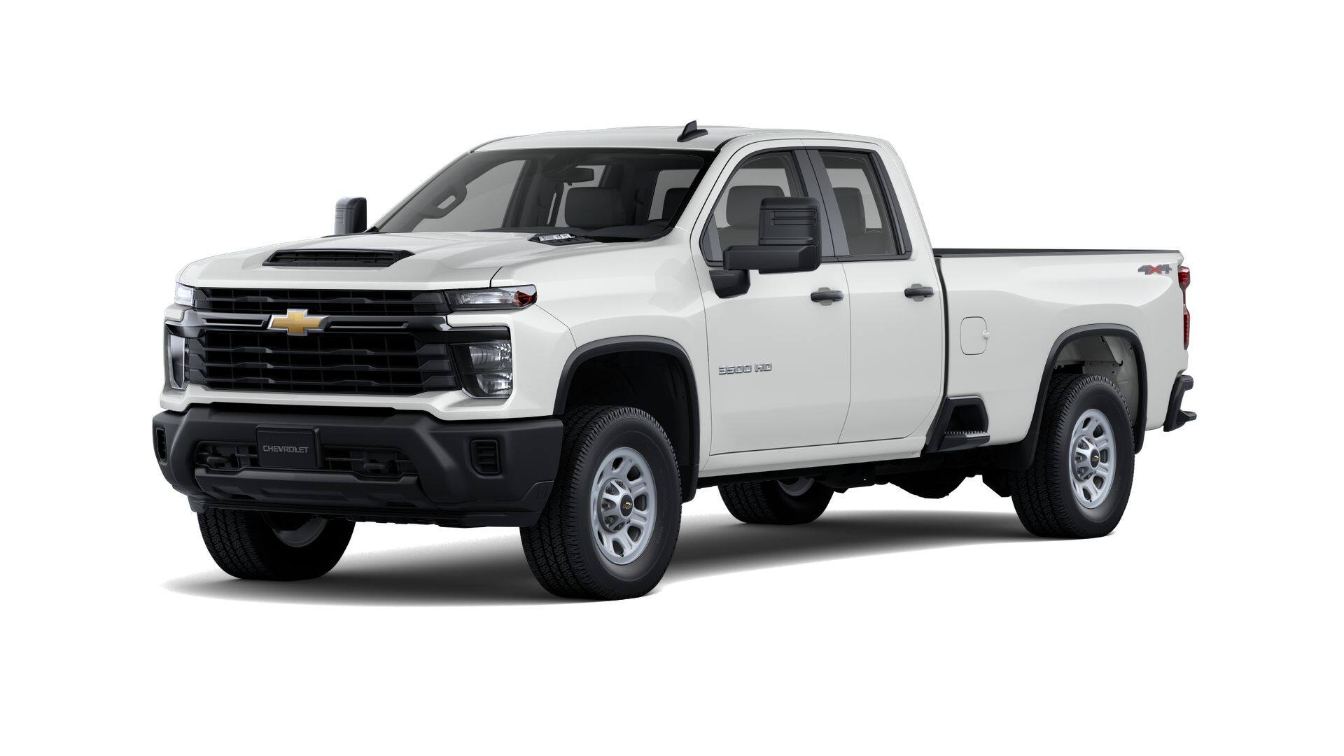 2026 Chevrolet Silverado 3500 HD WT in Summit White — front three-quarter view