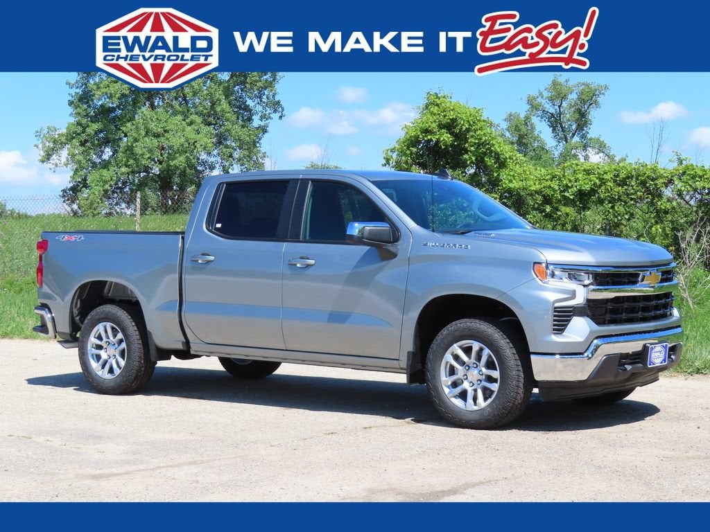 2026 Chevrolet Silverado 1500 LT (2FL) in Sterling Gray Metallic — front three-quarter view