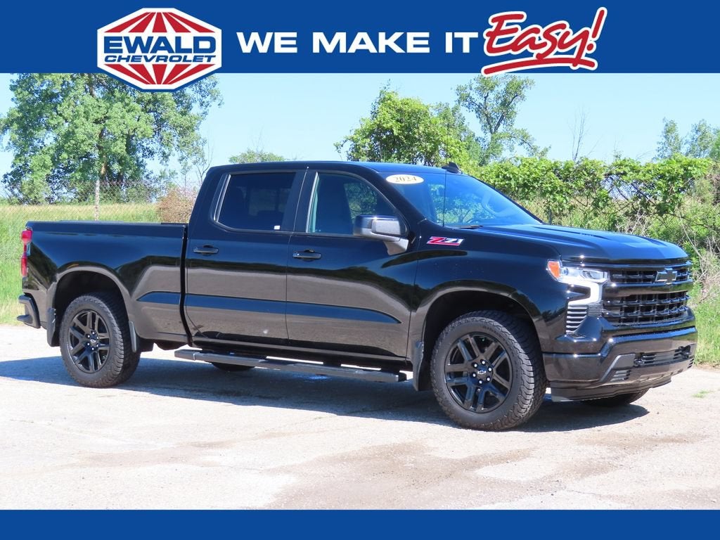 2024 Chevrolet Silverado 1500 RST in Black — front three-quarter view