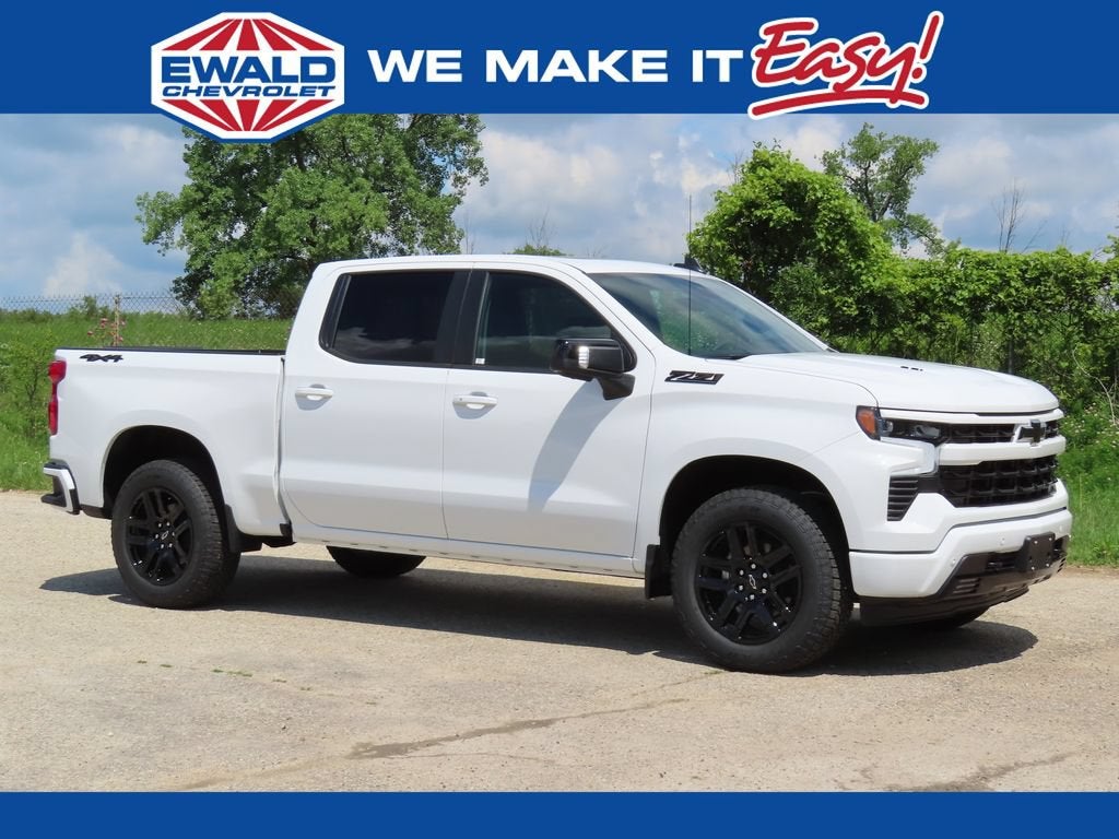 2026 Chevrolet Silverado 1500 RST in Summit White — front three-quarter view