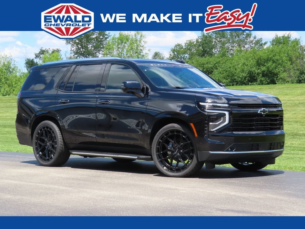 2026 Chevrolet Tahoe Premier in Black — front three-quarter view