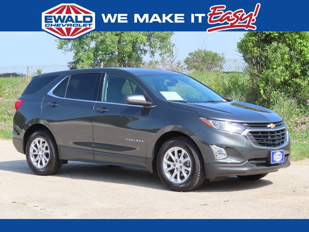 2020 Chevrolet Equinox LT in Nightfall Gray Metallic — front three-quarter view