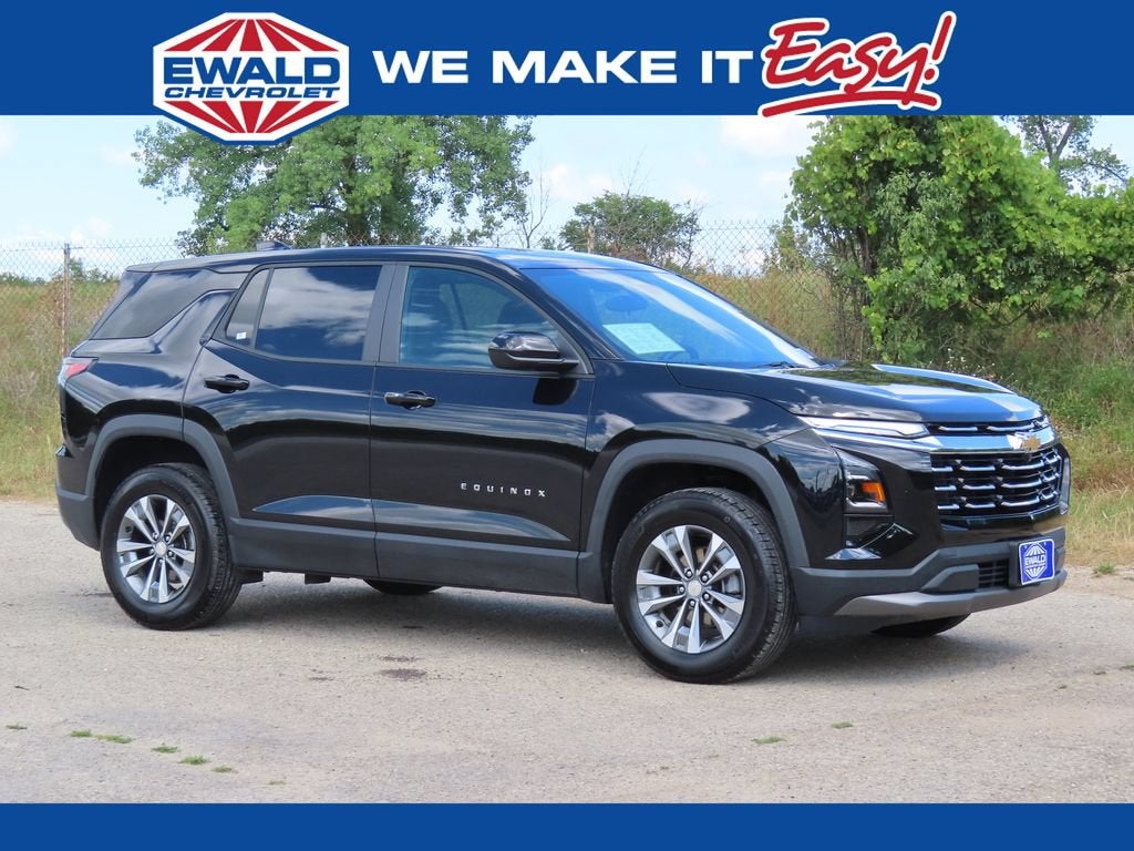 2026 Chevrolet Equinox LT in Mosaic Black Metallic — front three-quarter view