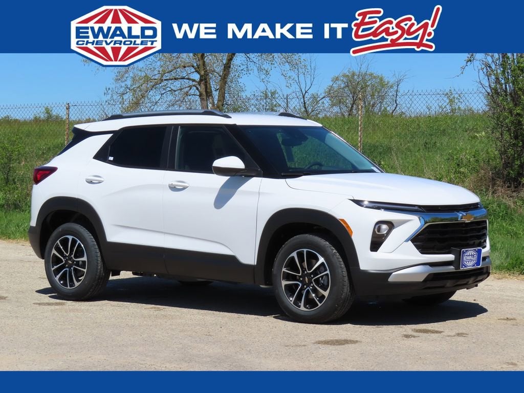2026 Chevrolet Trailblazer LT in Summit White — front three-quarter view